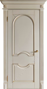Четкость прорисованных деталей этой межкомнатной двери смягчается изысканным штрихом в виде резного узора.