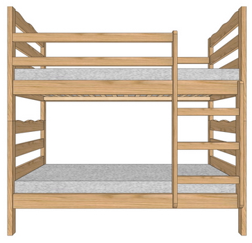 Деревянная двухъярусная кровать "Слонёнок;