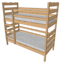 Кровать двухъярусная трансформер из натуральгого дерева 