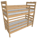 Кровать двухъярусная трансформер из массива дерева