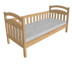 Кровать односпальная из дерева с ограждением