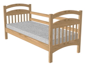 Кровать односпальная из дерева с ограждением