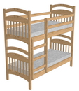 Деревянная двухъярусная кровать-трансформер без огражденияй на нижнем ярусе
