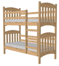 Кровать деревянная двухъярусная с ограждениями на нижнем ярусе