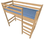 Кровать-чердак из дерева