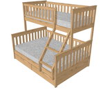 Кровать двухъярусная СЕМЕЙНАЯ - Стандарт с ящиками