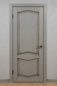 Двері з масиву ясеня фарбування по RAL + патина