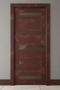 Двери деревянные из массива, покраска по RAL + патина