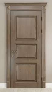 Деревянные межкомнатные двери из массива Ясеня  RAL с текстурой + патина