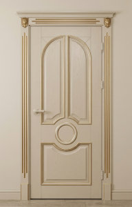 Двери из массива, покраска по RAL + патина