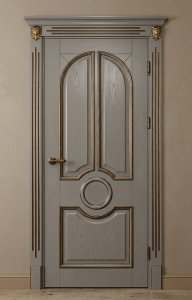 Двери из массива Дуба, покраска по RAL + патина