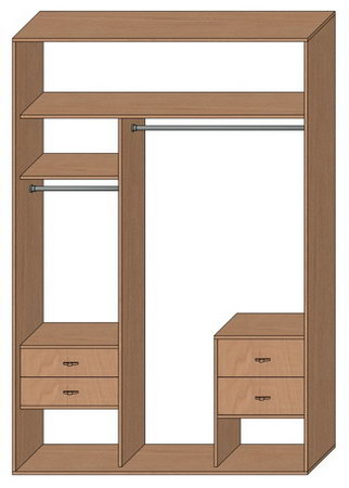 Шкаф купе стандартный
