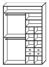 Стандартный шкаф купе  ШК-244