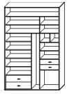 Стандартный шкаф купе  ШК-245