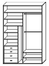 Стандартный шкаф купе  ШК-247