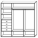 Стандартный шкаф купе  ШК-336