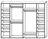 Стандартный шкаф купе  ШК-412