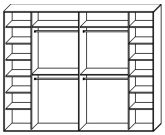 Стандартный шкаф купе  ШК-431