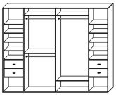 Стандартный шкаф купе  ШК-442