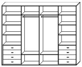 Стандартный шкаф купе  ШК-450