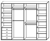 Стандартный шкаф купе  ШК-453