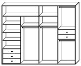Стандартный шкаф купе  ШК-456