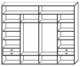 Стандартный шкаф купе  ШК-459