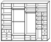 Стандартный шкаф купе  ШК-461