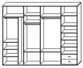 Стандартный шкаф купе  ШК-462