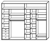 Стандартный шкаф купе  ШК-465